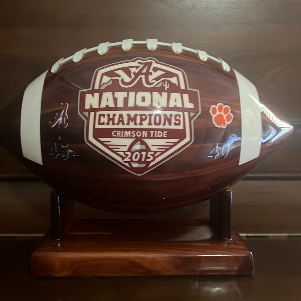 Handmade 2015 Alabama national champions football with stand - Picture 2 of 2